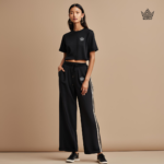 Chic Women's Black Wide Leg Trousers & crop Black Top Set - Effortless Style for Every Occasion