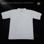 Men’s Heather Grey Pique Polo Shirt – Worthy Attire (1080 x 1080 px)